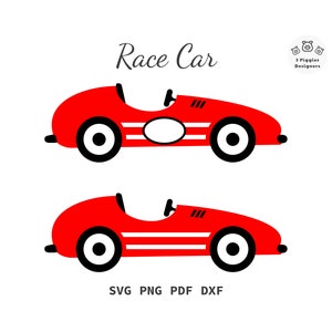 Raceauto SVG • Racing Boy en Kids met nummerruimte voor Cricut en silhouet png dxf pdf Instant Download gesneden bestand Clipart