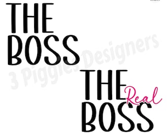 The Boss The Real Boss SVG: Couple Design Cut File (Digital Download)