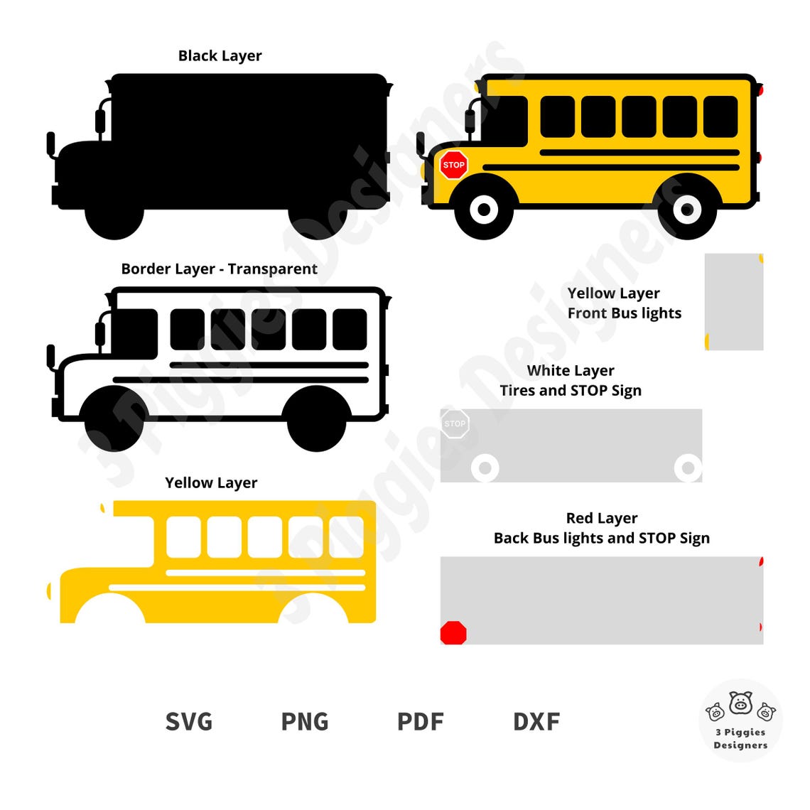 School Bus • SVG PNG PDF Dxf Clipart, Teacher Back to School Cut File ...