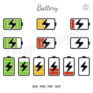 Battery SVG • Low Battery Drawings png, pdf, dxf. Sublimation or Cut Instant Digital Download