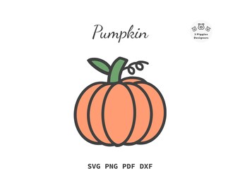 Kürbis Schneidedatei • Halloween Png Dxf Schneidedatei, Herbst Vektor für Cricut Silhouette