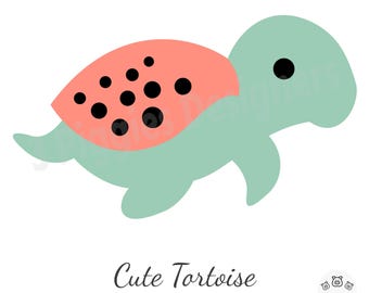 Cute Tortoise SVG • Cut file png, dxf, pdf. Turtle Deign Instant Download Clip Art