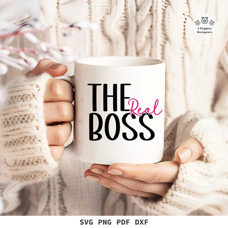 The Boss the Real Boss SVG: Couple Design Cut File (digital Download ...