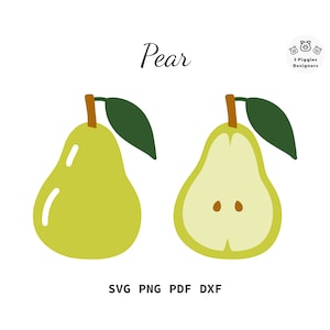 Birne SVG • Tropische Frucht Vektor pdf png dxf für cricut Silhouette Instant Download