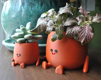 Happy Planter! COLOR:TERRACOTTA | Happy Face Plant Pot | Cute Planter | Indoor Planter | Flower Pot | Lover Gift | Birthday Gift Planter Pot