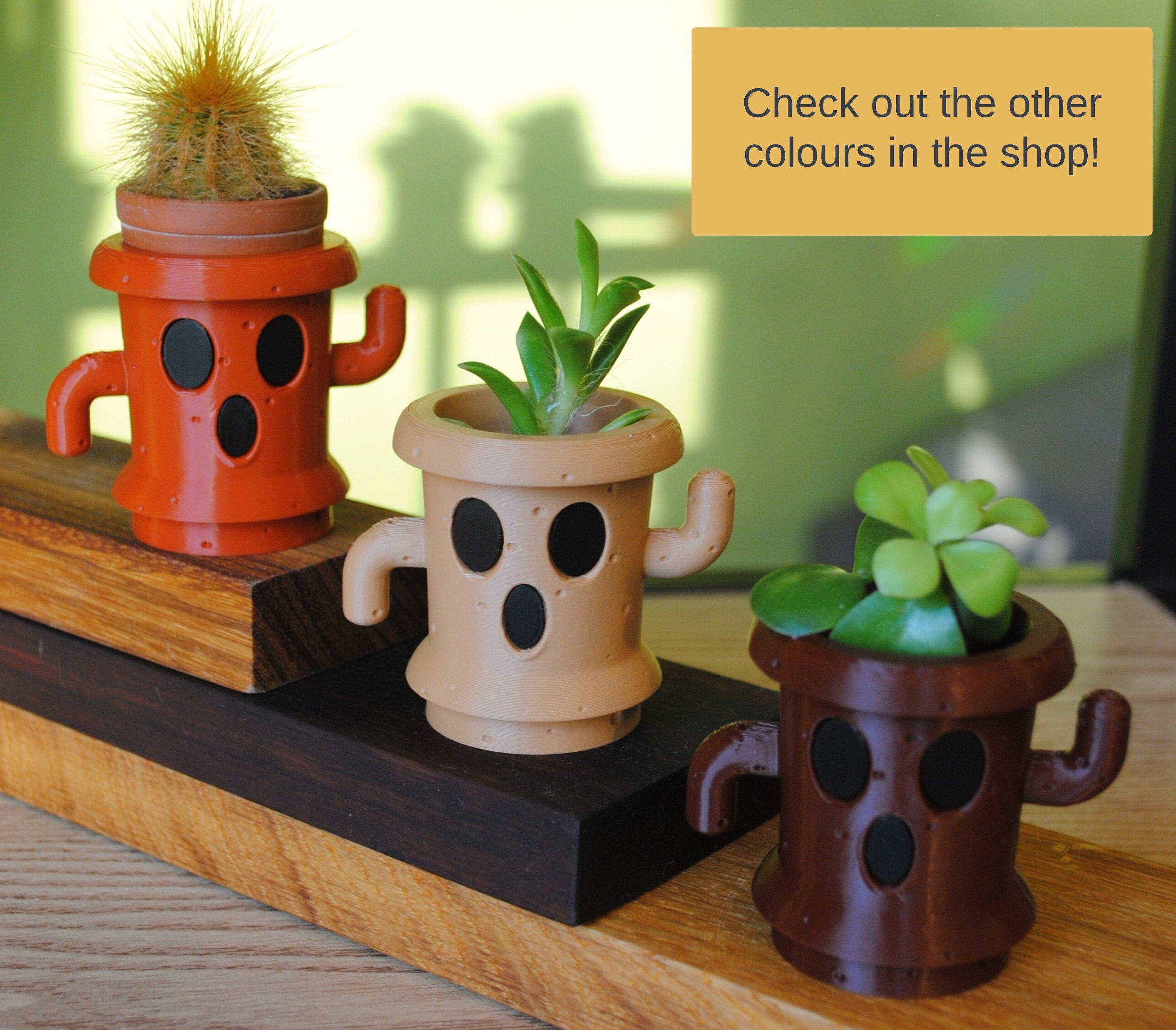 Lloid Gyroid Planter: Animal Crossing Desk Decor, Brown 3D Printed Pot -  Etsy