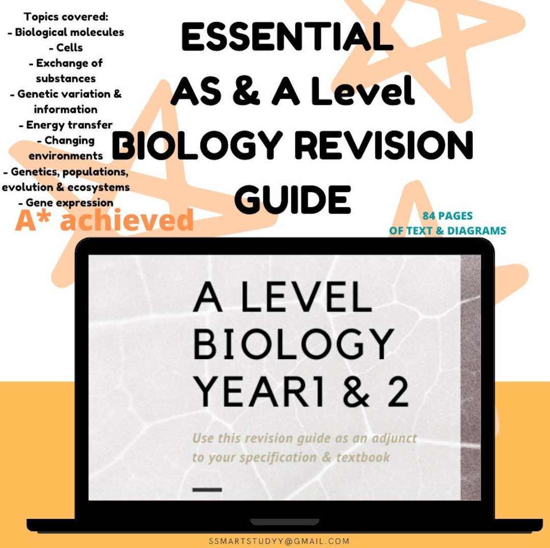 AS & A Level Biology Revision Notes Study Guide A* Students Digital ...