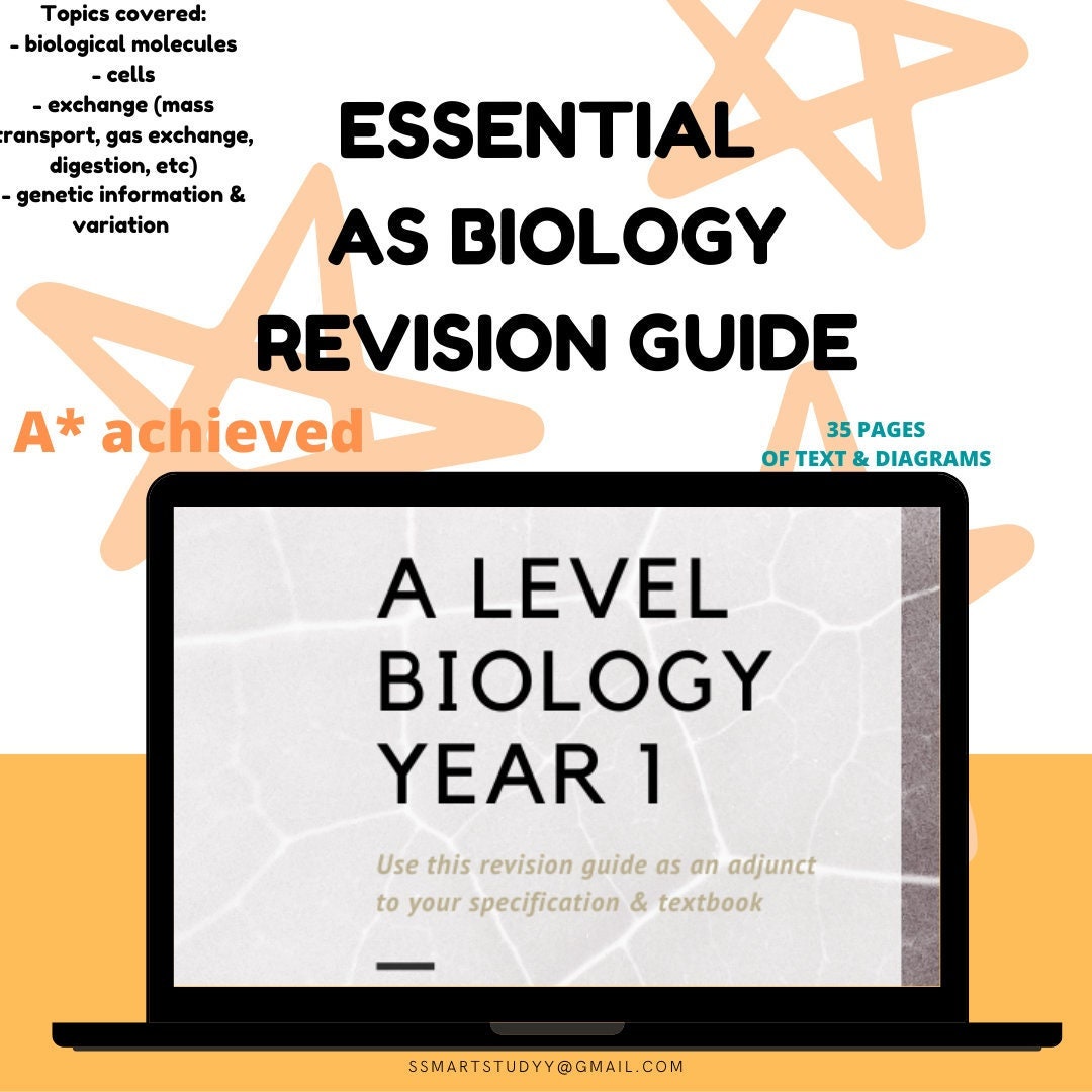 AS (year 1 Only) Ultimate A Level Biology Revision Study Guide Digital ...