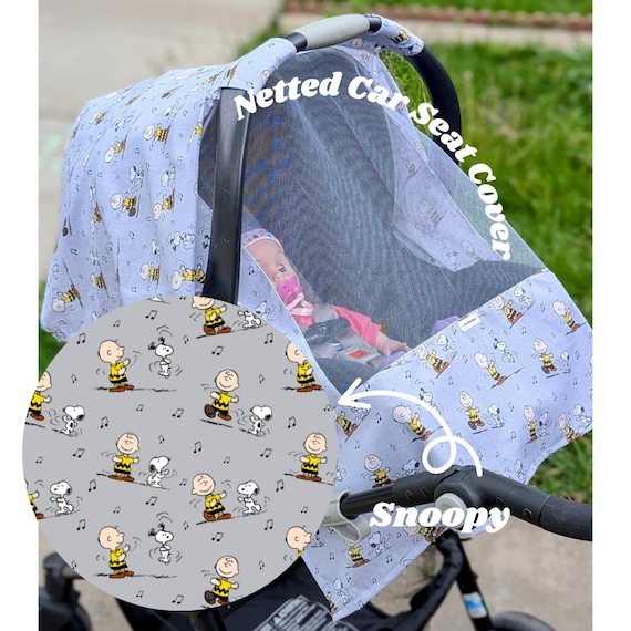 Netted Car Seat Cover Snoopy, Canopy, Summer Baby, Babyshower Gift, Newborn,  Baby Must Haves, Baby Items, Outdoors, Boy, Girl, Breathable - Etsy