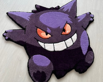 Gengar Handmade rug | Tufted Rug | Custom Rug | Home Decor Rug | Interior Rug | Gaming rug