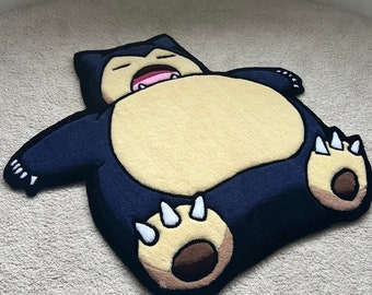 Snorlax Tufted Rug | Custom Rug | Home Decor Rug | Interior Rug | Gaming rug