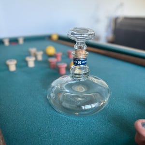 Vintage Kentucky Tavern “Captains Quart” Clear Glass Decanter with Cork & Glass Stopper