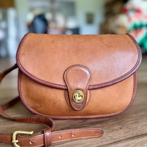 Vintage Coach British Tan Bag - Etsy