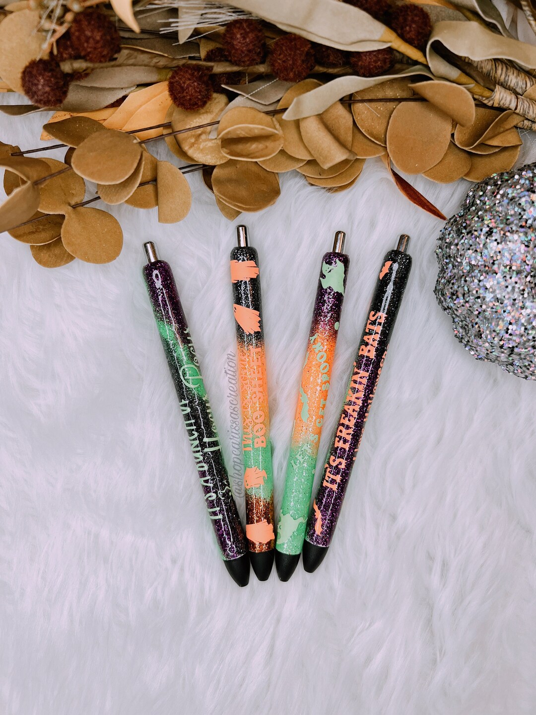 Happy Halloween Pens Halloween Pens Glow in the Dark Pens Etsy