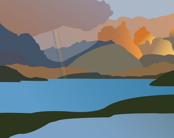 Patagonia - wall decor - home decor - south america - chile - argentina - digital art - art - digital print - digital art - south american