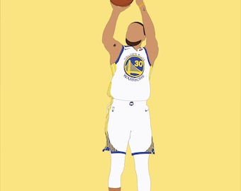 Steph Curry (5" x 7") - steph curry - nba - art - digital art - nba art - nba print - golden state warriors - steph curry art - sports art
