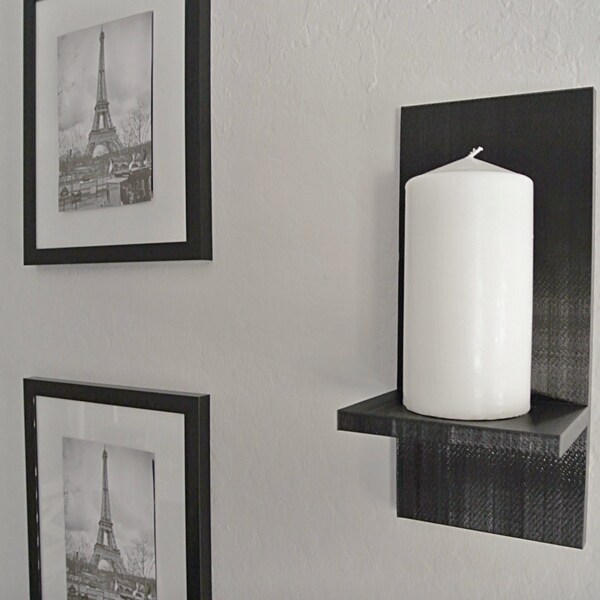 White Candle Sconce Etsy