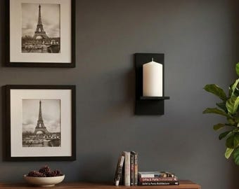 Set of 2 Wall-Mount Candle Holders, Wall Sconce