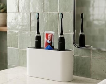 AquaSonic Toothbrush Holder – Dual Electric Toothbrush & Toothpaste Stand