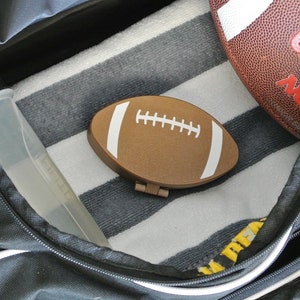 Protective Case for Retainer, Invisalign, Mouth Guard, or Mouthpiece- Football Design