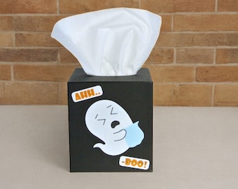 Halloween Ghost Tissue Box Cover, Halloween Decor