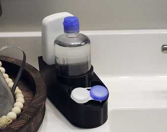 Eyecare Essentials Organizer - Glasses Case, Contact Case and Solution Combo