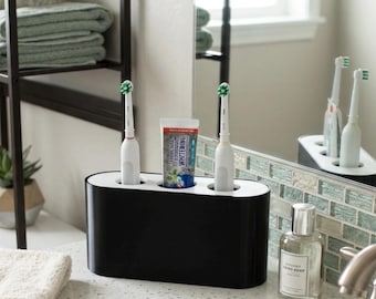 Oral-B Pro 1000 Toothbrush Stand- Dual Electric Toothbrush and Toothpaste Holder