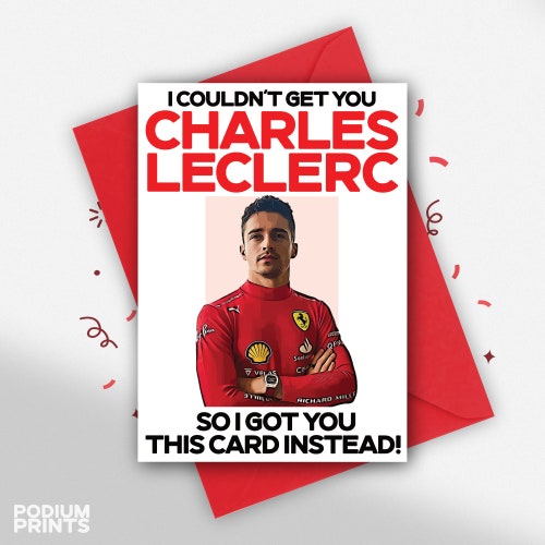 Charles Leclerc Fan Formula 1 Birthday Card Ferrari F1 - Etsy