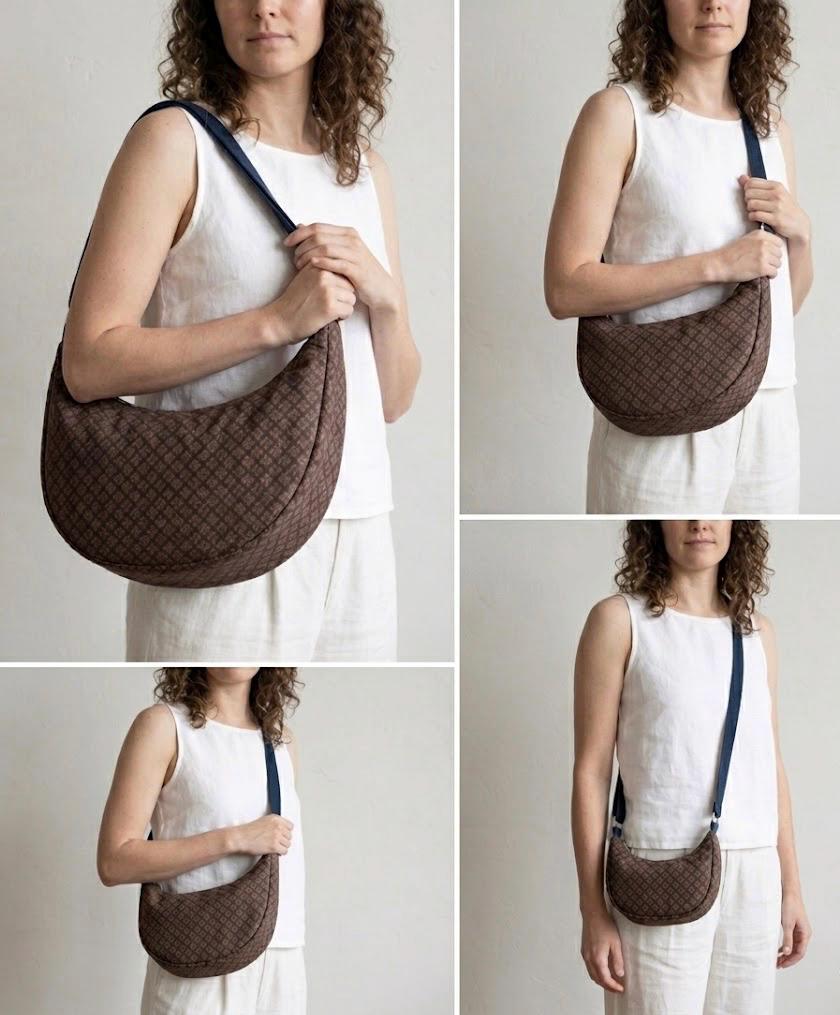 4 Size Half Moon Bag Pattern - Etsy