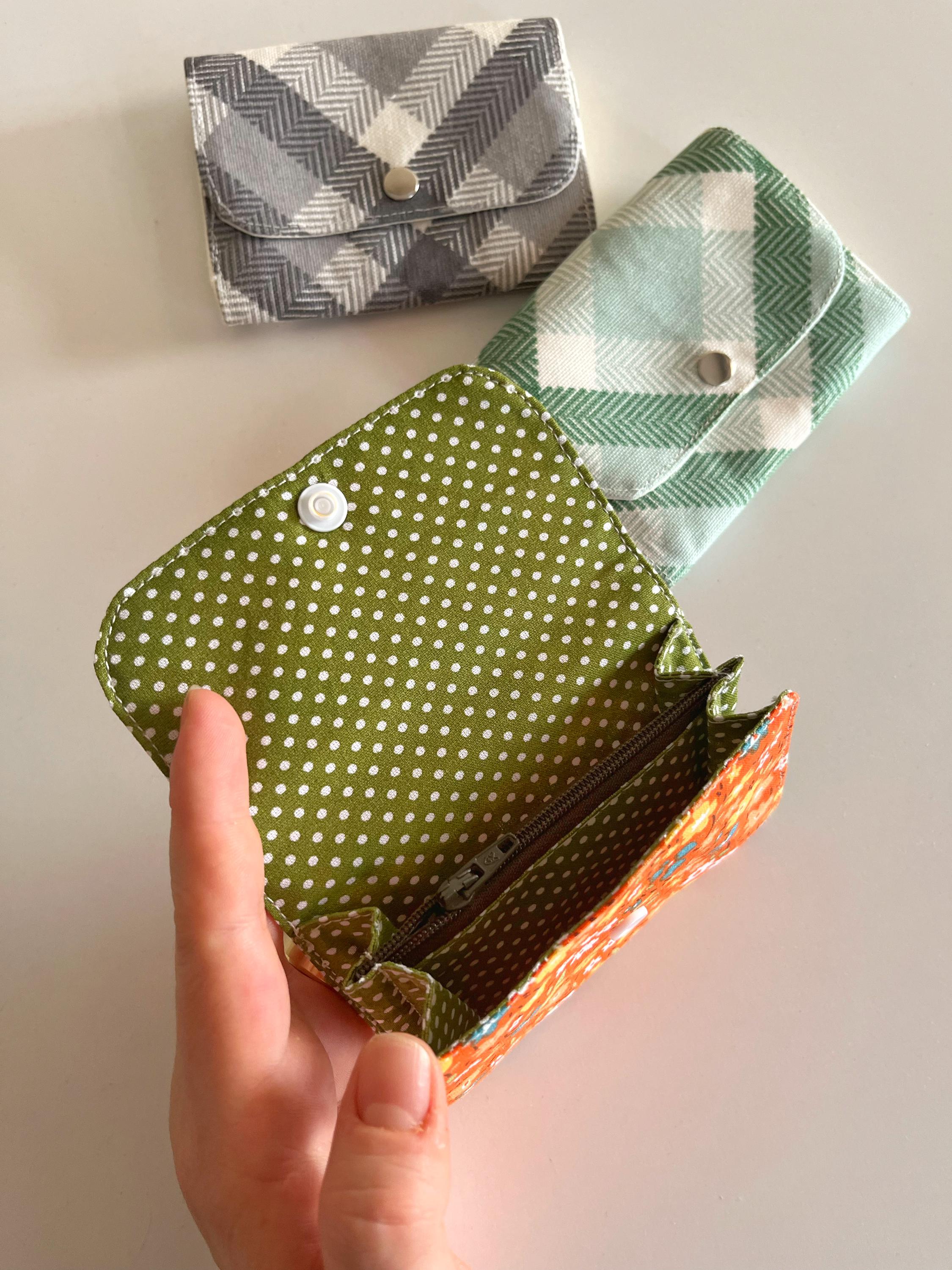 Zippered Bifold Wallet PDF Pattern: Card Holder & Coin Pouch (instant ...
