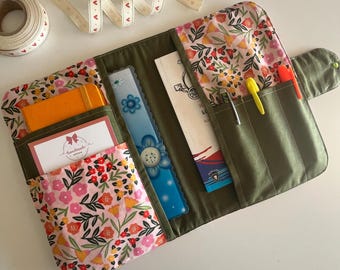 Patrón PDF para funda de libros y estuche multiusos