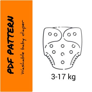 pannolino Pannolino in stoffa ecologico per bambini modello PDF da cucire modello pannolino con tasca aderente solo modello pannolino senza istruzioni