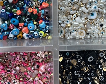 Pearl confetti/ pearl mix/ with 24K gold-plated charms & pendants/ beads for DIY/ mystery bead scoop/ random lucky scoop