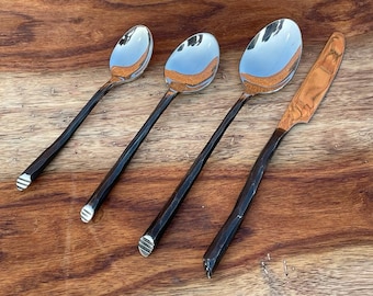 Stainless steel Table cutlery,5pcs set custom hand made kitchen wear anniversary gift valentine gift