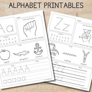 ABC worksheets, Alphabet printables, ABC letter worksheets preschool activities, pre-k worksheets  kindergarten printables, homeschool ABC