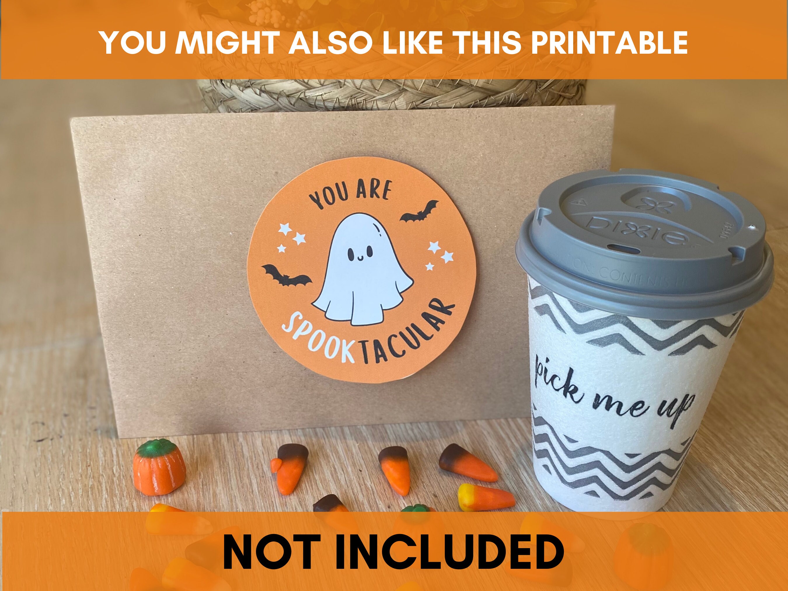 Printable Halloween Glow Stick Holder Gift and Favor for Teachers