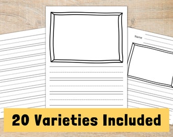 Pagine di diario, Pagine di scrittura, Diario con pagine di immagini, Disegna e scrivi, Pagine di storie, Esercizi per i nomi, Esercizi di scrittura, Pagina di diario di scrittura