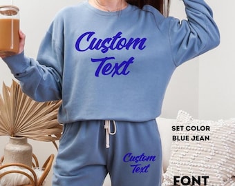 Custom Lounge Set, Custom Comfort Colors Sweatshirt