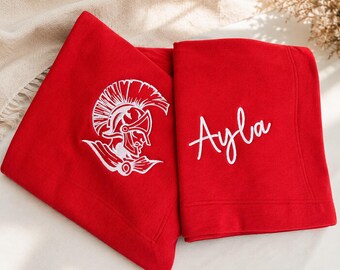 Custom Name Blankets, Personalized School Mascot Stadium Blanket