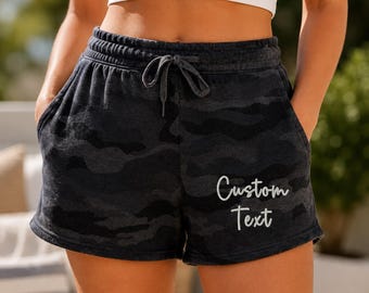 Custom  Text Shorts, Personalized Shorts Embroidered