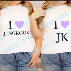 I love Jungkook/ JK Shirt, I Love Jk Shirt,I love Jungkook Shirt, Bts Jungkook Shirt, JK Tee, JK Gift, Bts Merch, Jungkook Merch, Bts Shirt