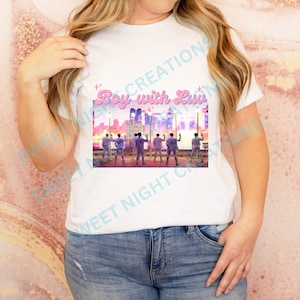 BTS Boy With Luv Shirt, BTS Shirt, BTS Tee, Bts Ot7 Merch, Bts Army Birthday Gift, Bts Gift Shirt, Bangtan Shirt, Bangtan Tee