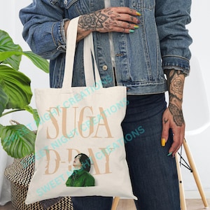 Suga DDay Tote Bag, Yoongi Bag, Suga Tote, Agust D Tote, Tote Bag, Yoongi Tote, Min Yoongi Canvas Tote, BTS Canvas Bag, Suga Bag, BTS Merch