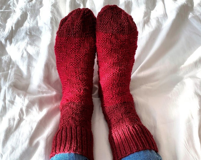 Alpaca Wool Socks Handmade, Hand knitted Socks Women, Cosy Christmas socks | Hygge gift