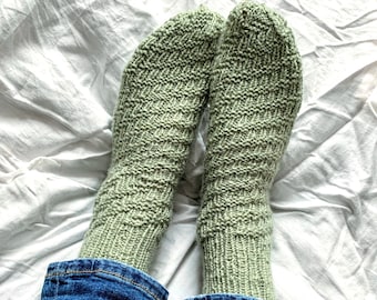 Handgestrickte Socken aus Alpaka Wolle Damen | Warme Winter gemütliche Alpaka Socken handgemacht