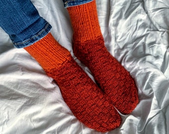Alpaca wool socks | Hand knit wool socks women | Handmade warm winter socks | Christmas hygge gift