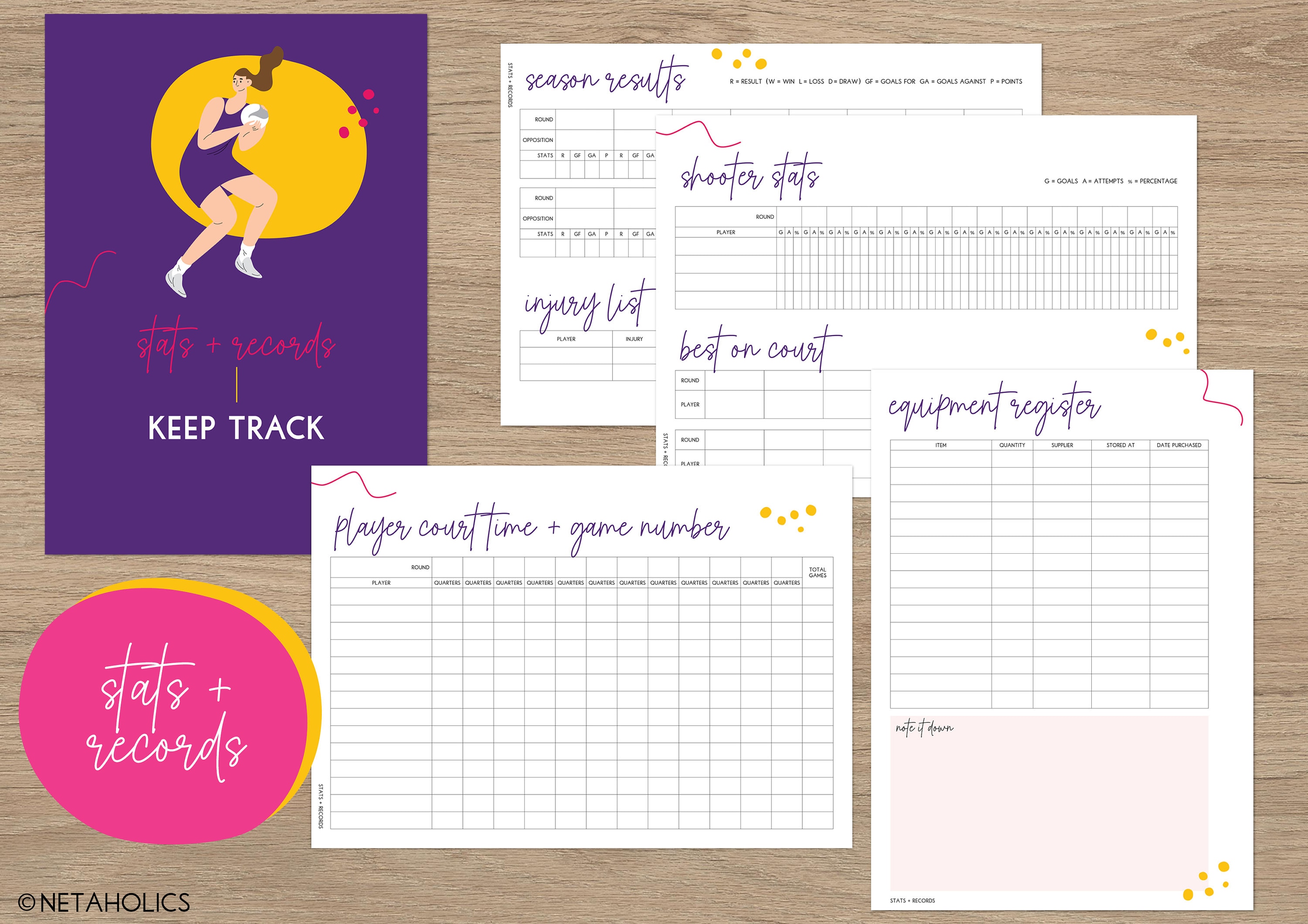 Ultimate Netball Coach Planner Printable - Netaholics - Etsy Australia
