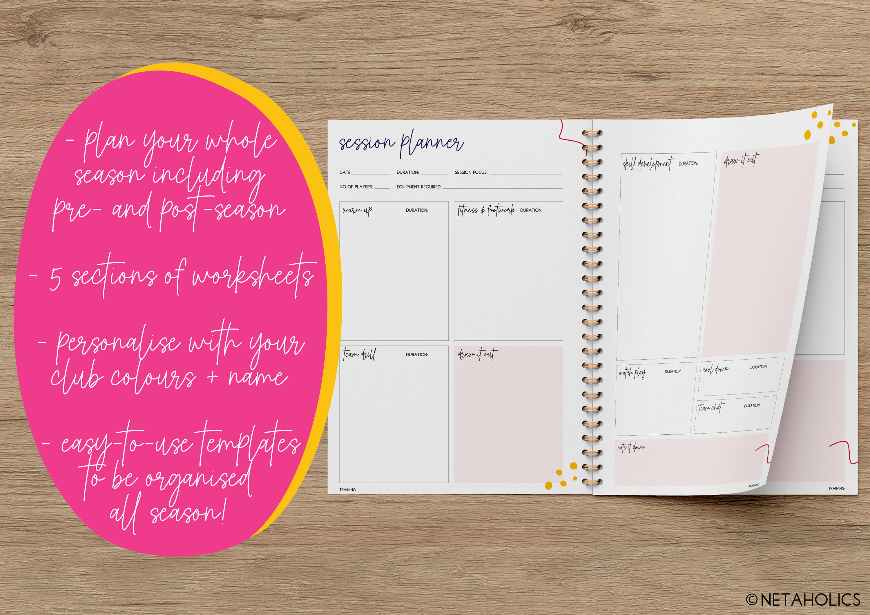 Ultimate Netball Coach Planner Printable Netaholics Etsy Australia