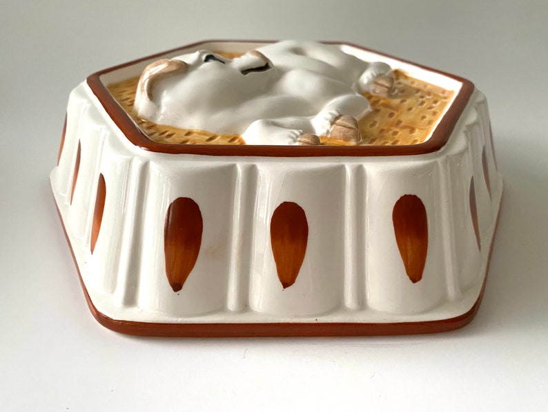 Vintage Ceramic Hand Painted Gelatin Mold Kitchen Wall Etsy