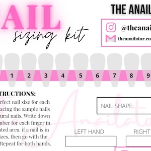 Press On Nails| Sizing Kit| Nail Sizing Kit| Custom Press Ons